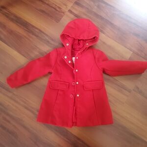 Cat & Jack Red Hooded Winter Coat Jacket Toddler Girls Size 3T